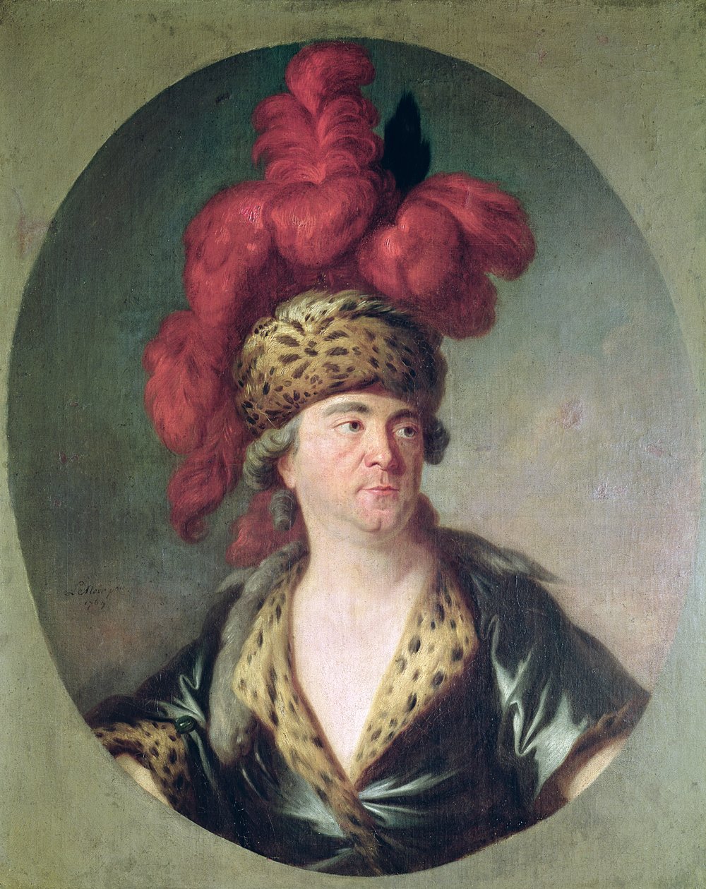 Der Schauspieler Lekain (1728-78) in der Rolle von Dschingis Khan, in der Oper 