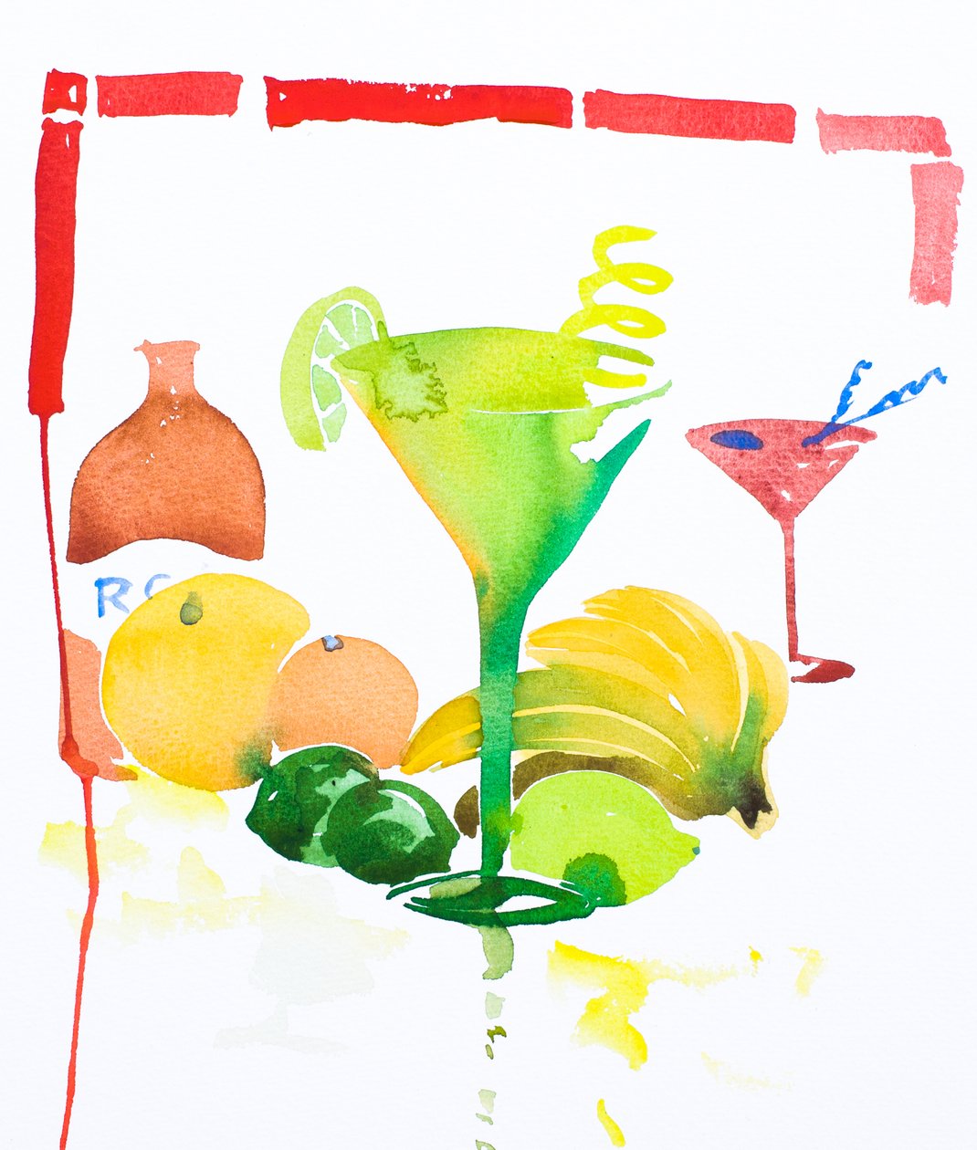 Daiquiri, 2016 (Aquarell) von Simon Fletcher