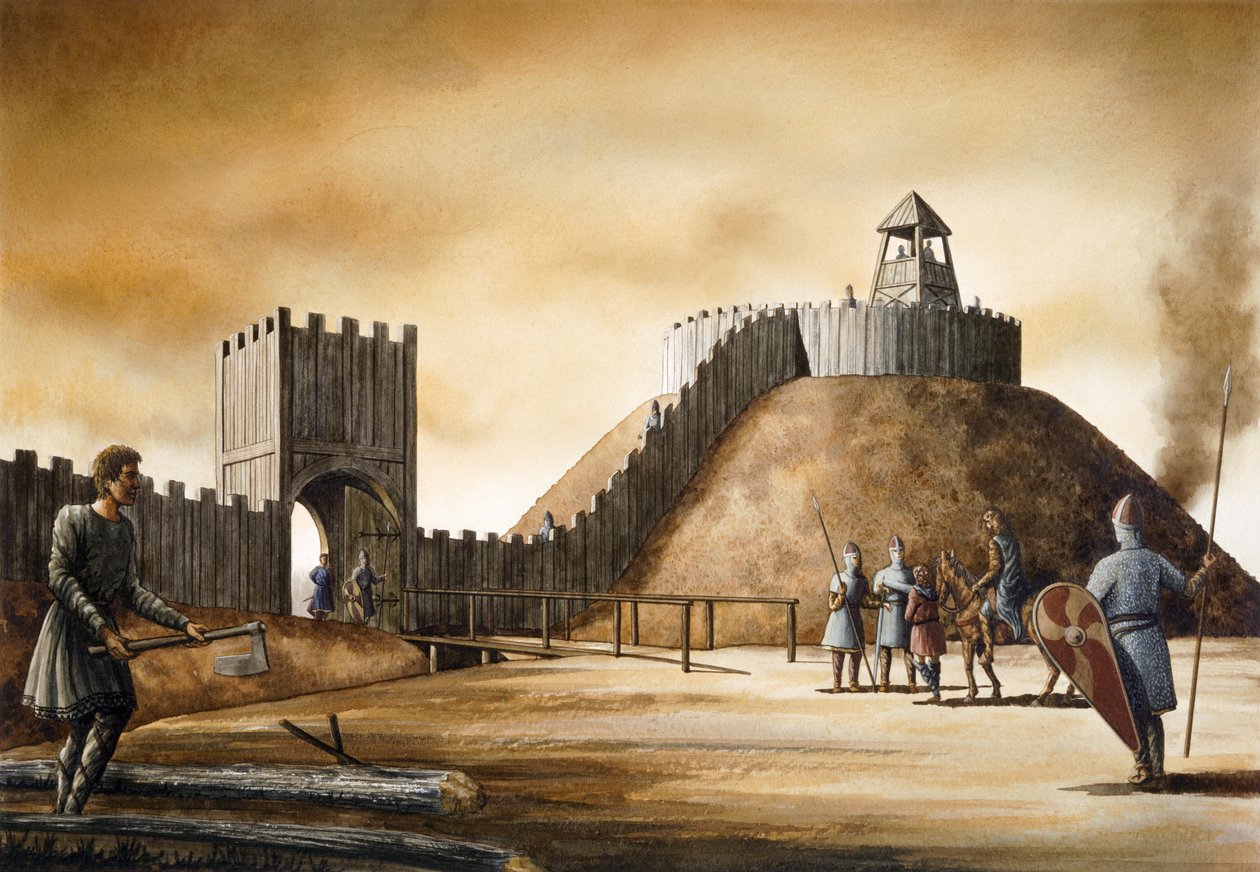 Pickering Castle, 11. Jahrhundert, ca. 1990-2010 von Simon Hayfield