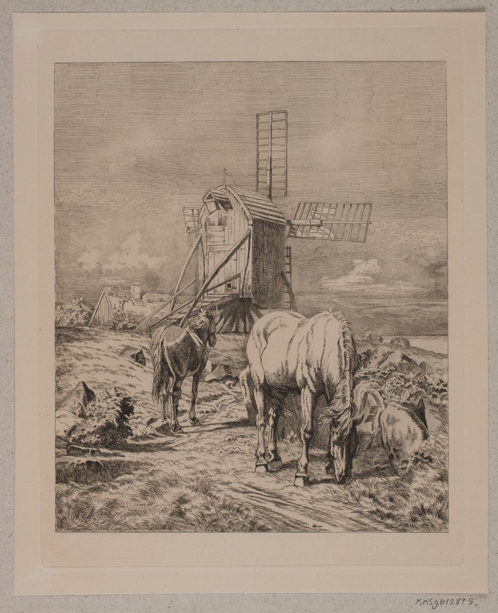 An einer Mühle von Simon Ludvig Ditlev Simonsen