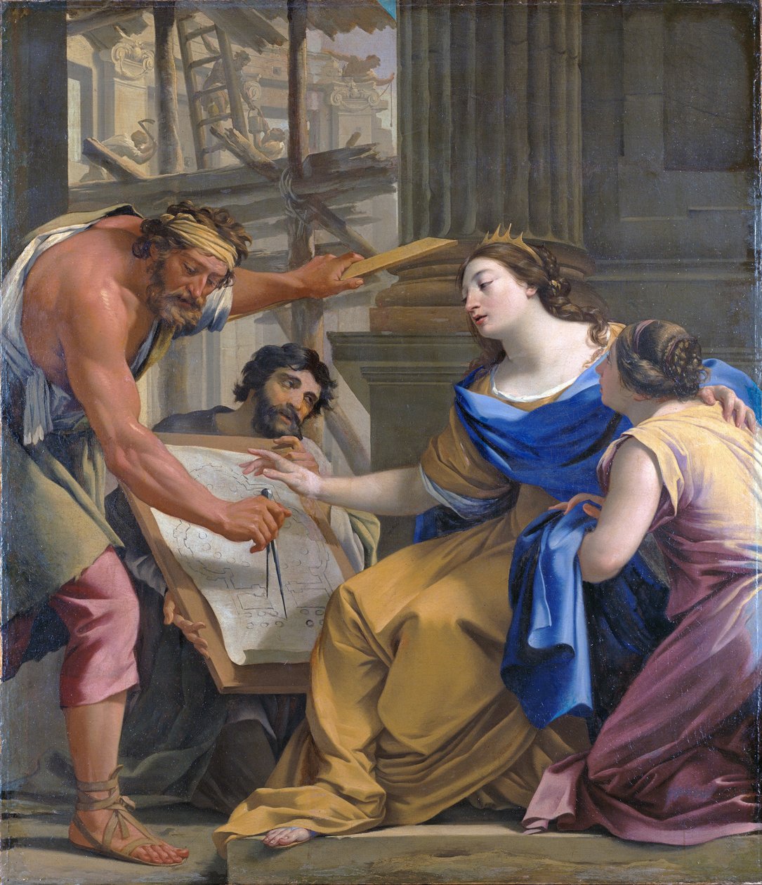 Artemisia baut das Mausoleum von Simon Vouet