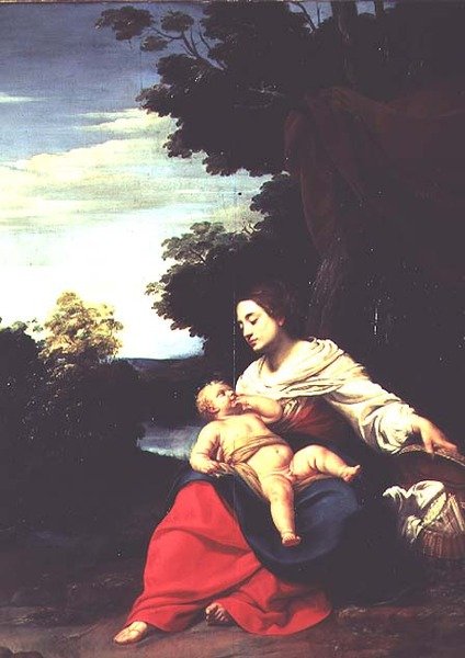 Madonna mit einem Korb von Simon Vouet