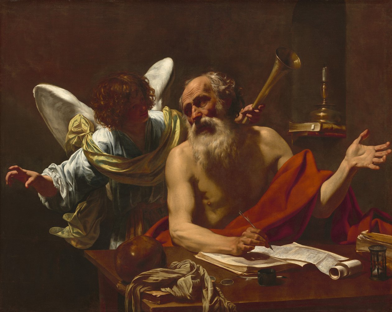 Heiliger Hieronymus und der Engel von Simon Vouet