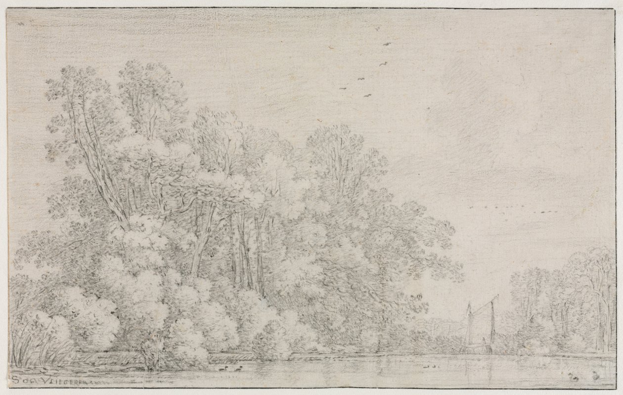 Flusslandschaft von Simon de Vlieger