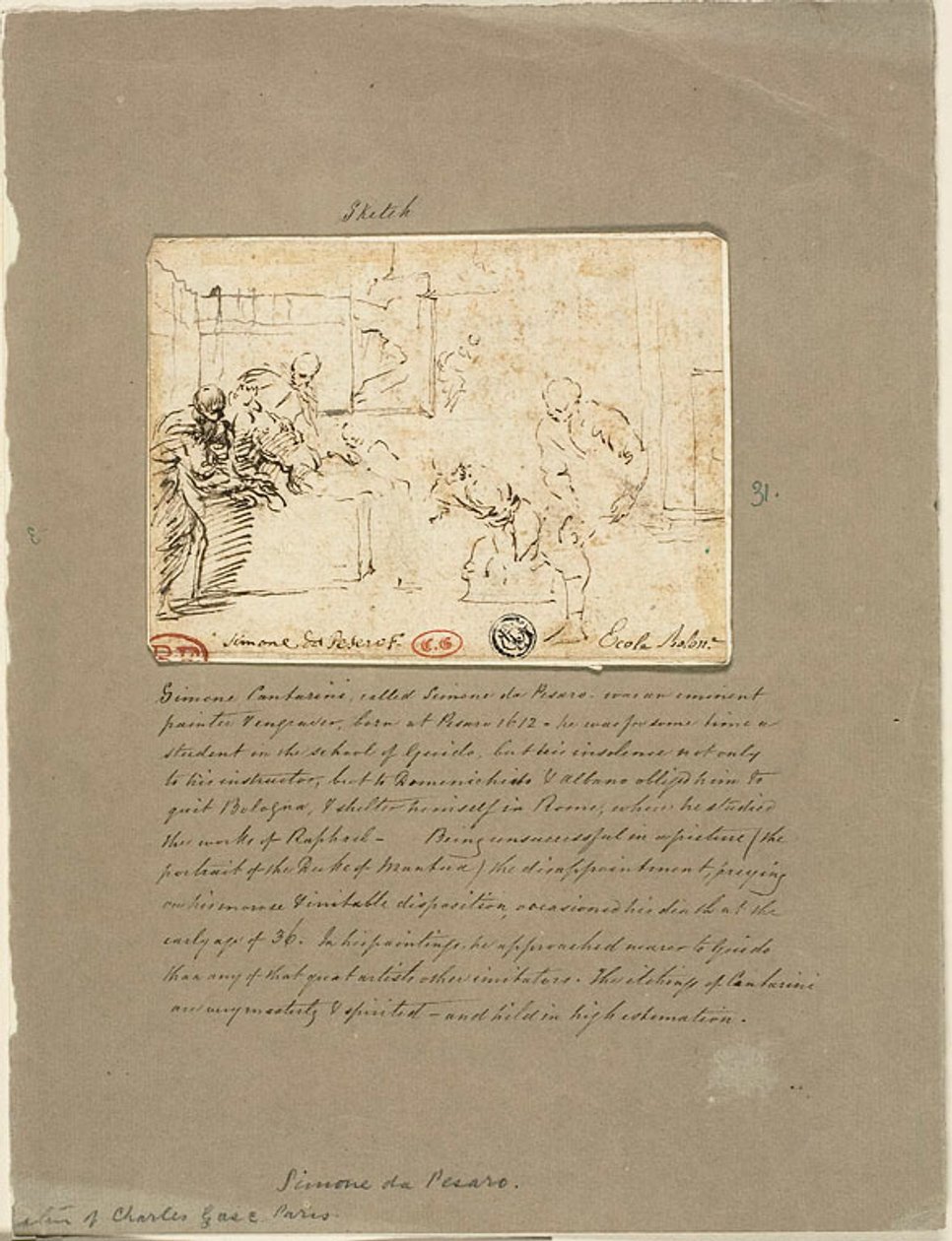 Historische Matte von Simone Cantarini
