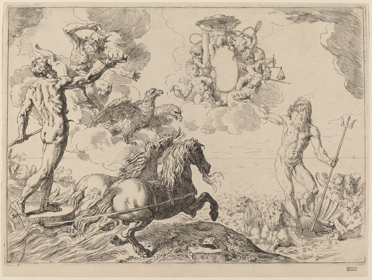 Jupiter, Neptun und Pluto von Simone Cantarini