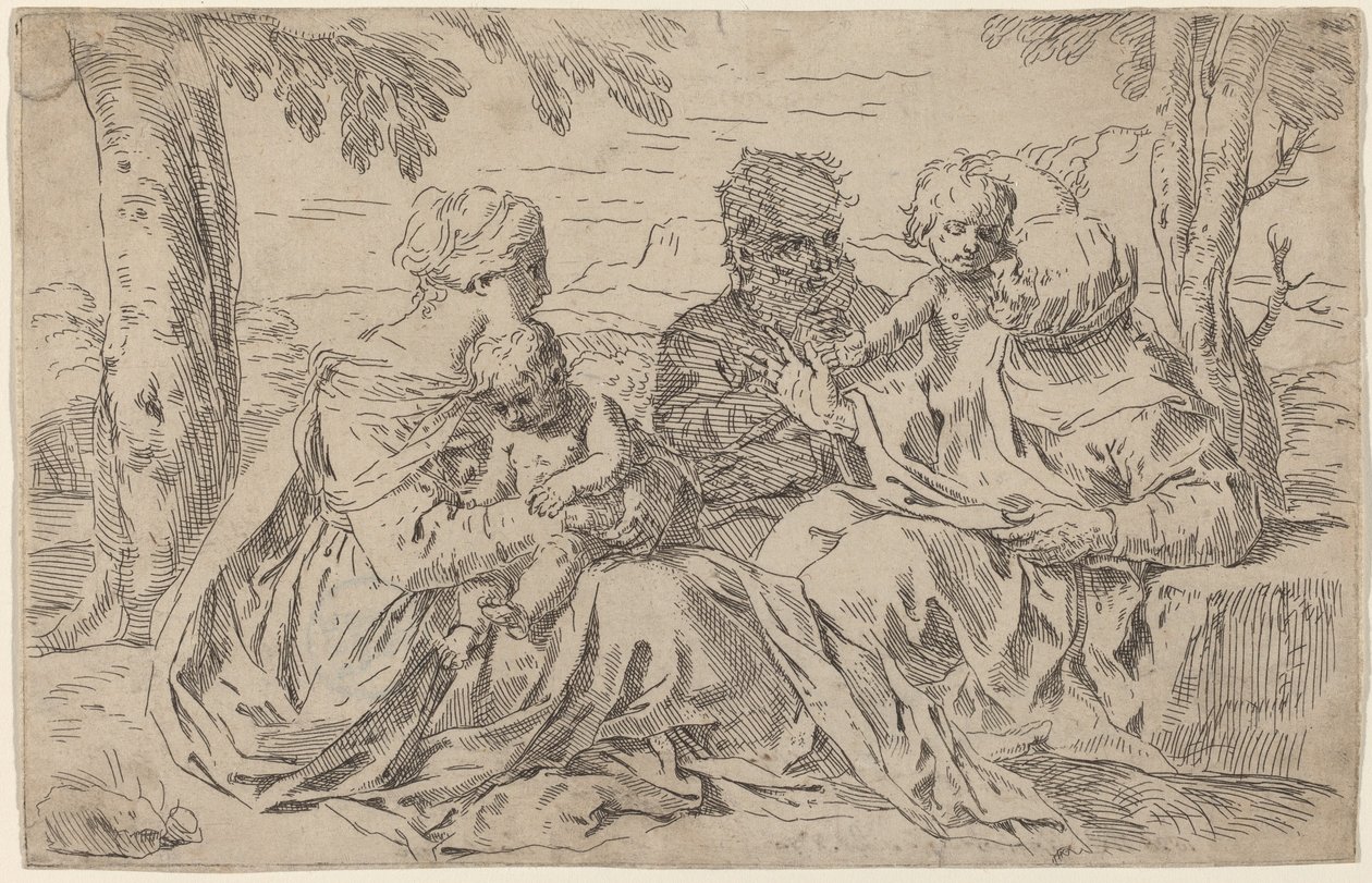 Die Heilige Familie von Simone Cantarini