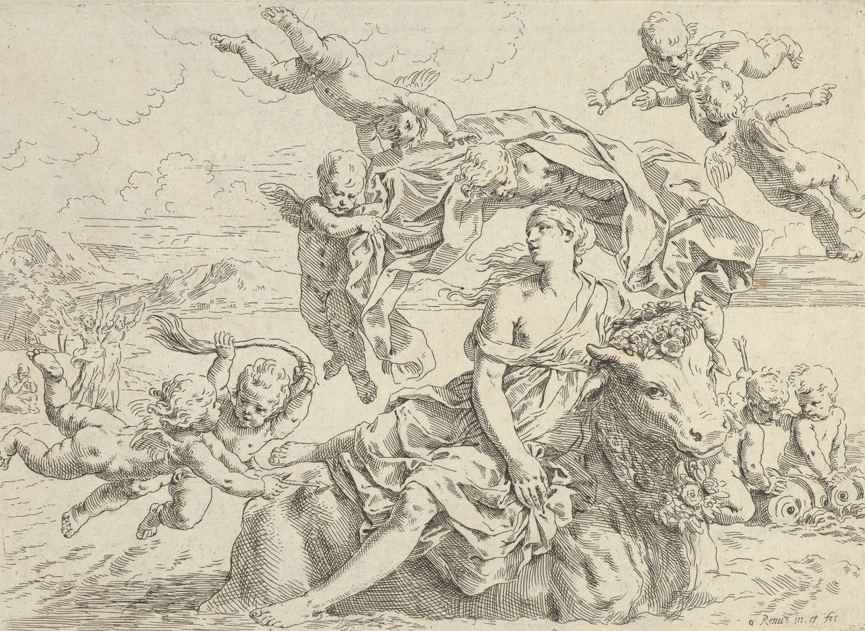 Die Entführung der Europa, ca. 1636 von Simone Cantarini