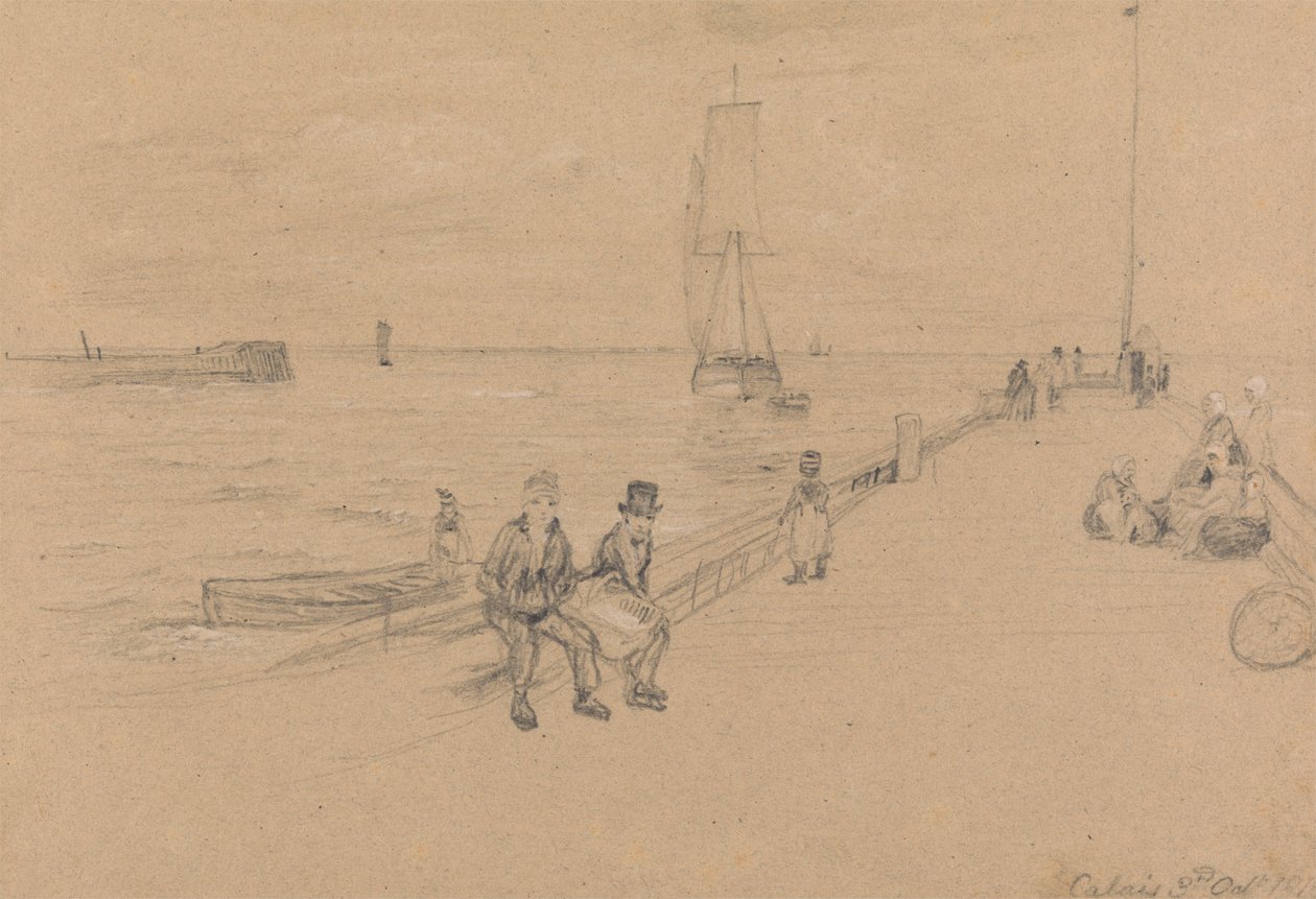 Auf dem Pier, Calais von Sir David Wilkie