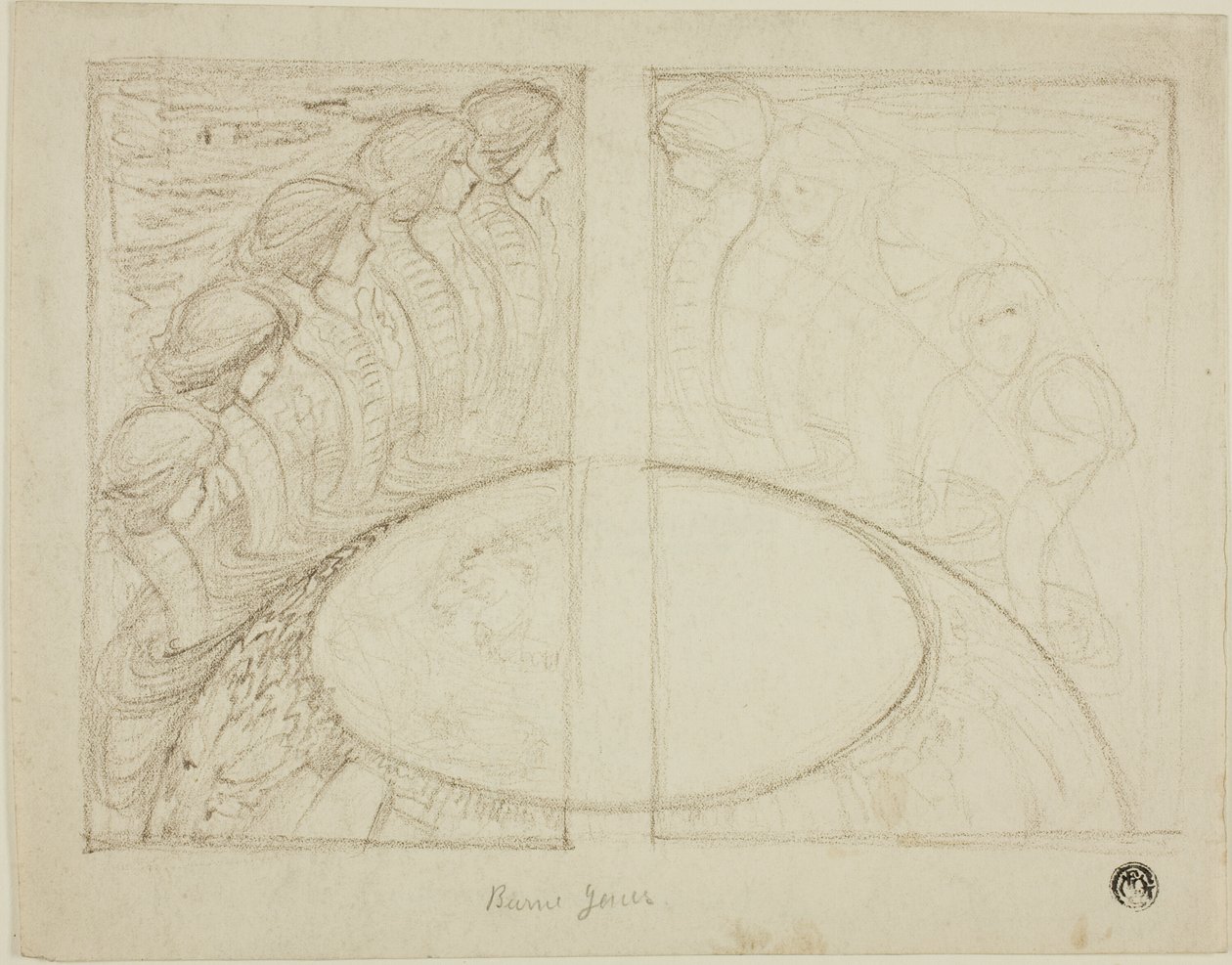 Schlangenfrauen um den Globus von Sir Edward Burne Jones