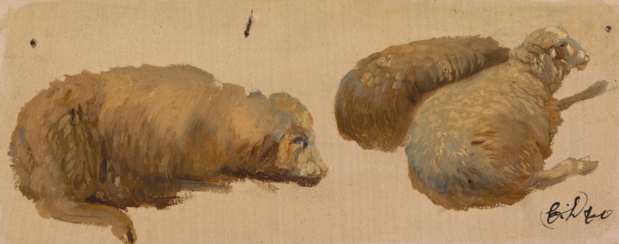 Drei Schafe im Ruhestand von Sir Edwin Henry Landseer