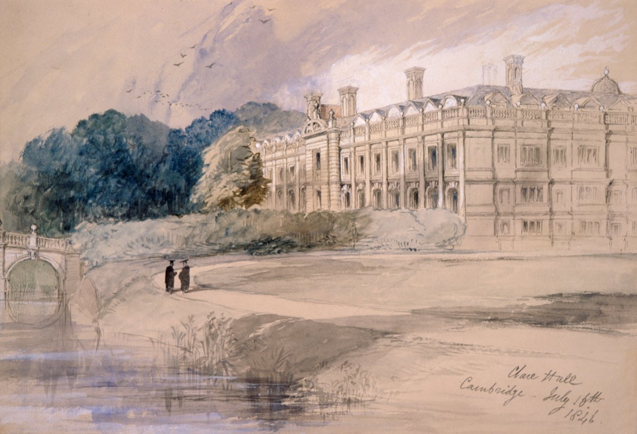 Clare Hall, Cambridge, 1846 von Sir John Gilbert