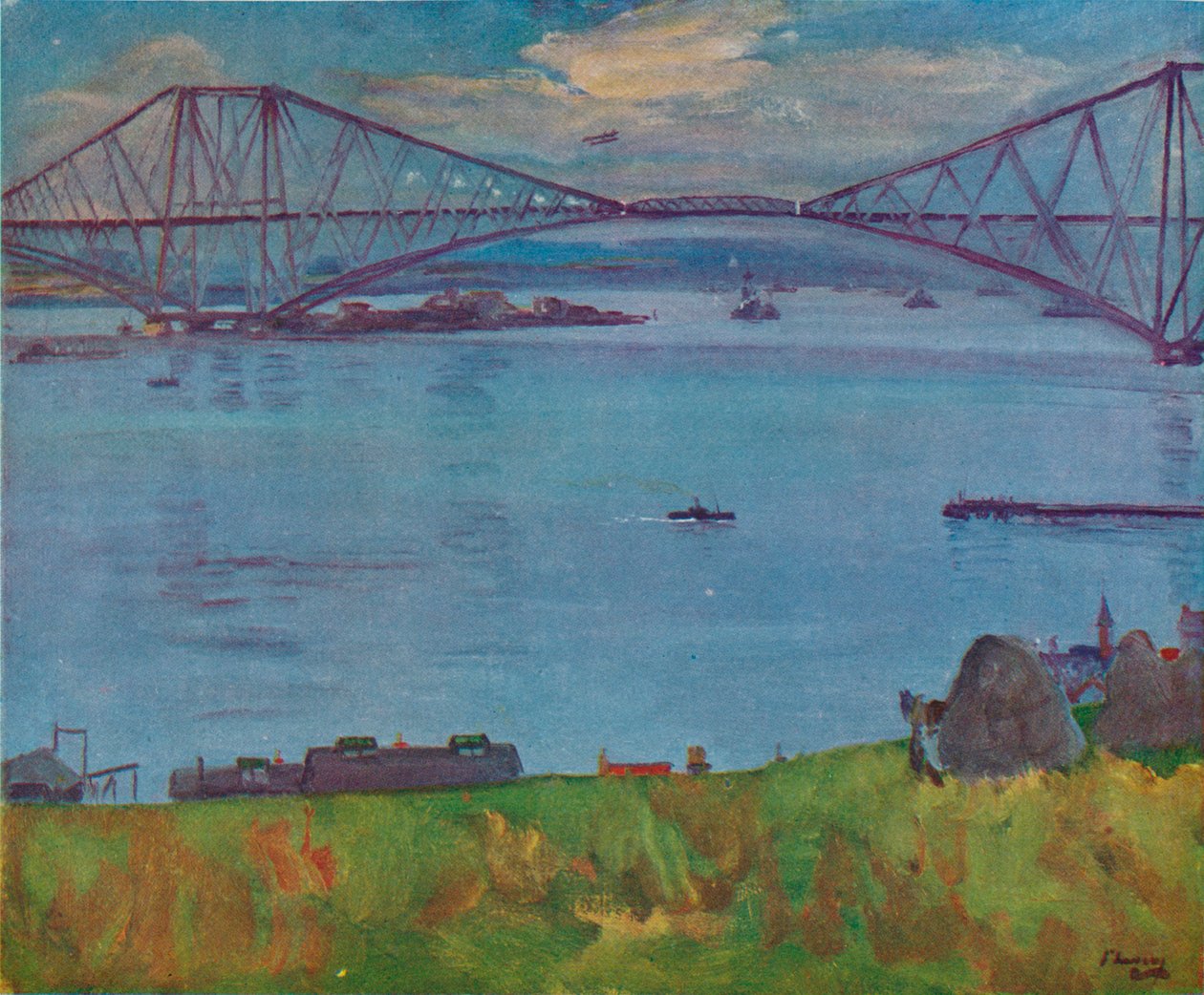 Die Forth-Brücke, 1914, 1918 von Sir John Lavery