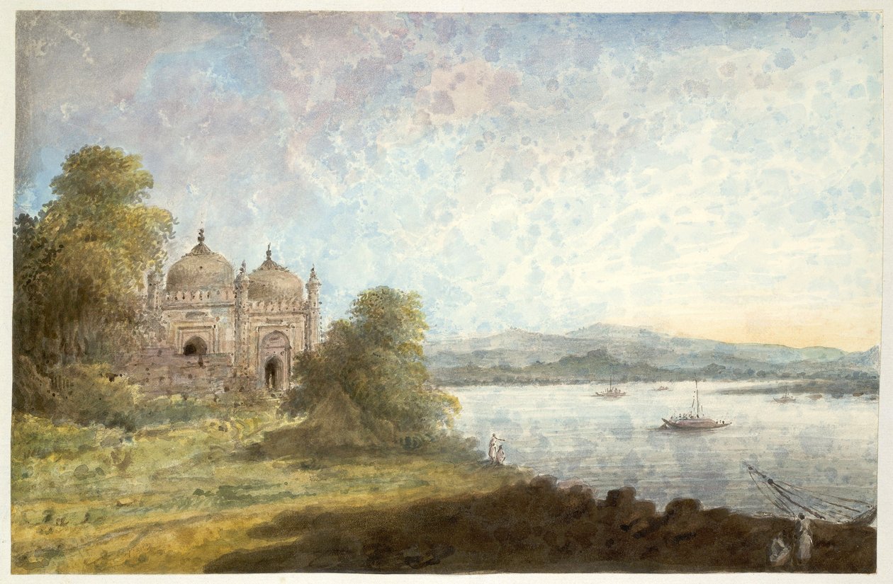 Die Akbari-Moschee am Ufer des Ganges in Rajmahal von Sita Ram