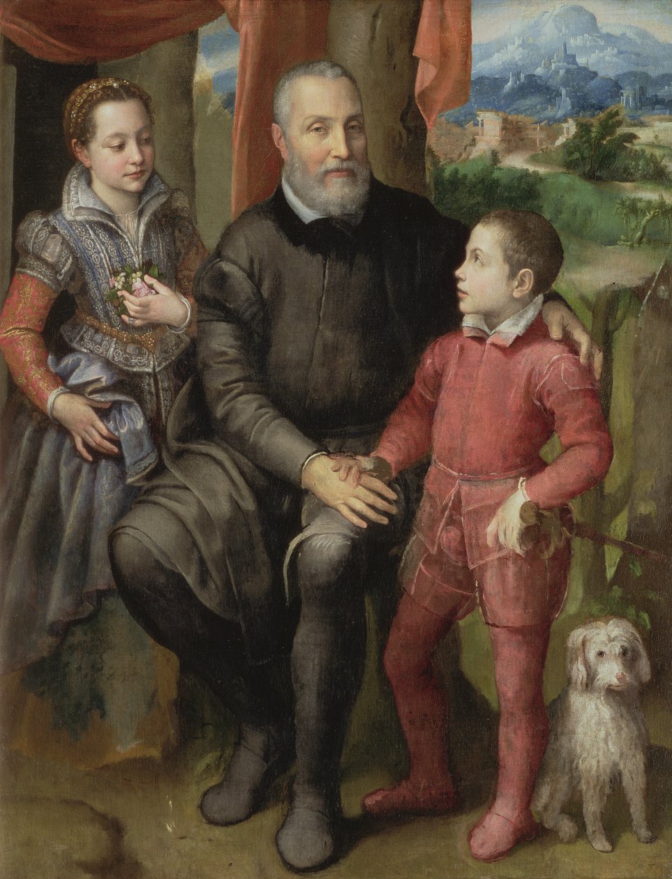 Porträt der Familie des Künstlers, Minerva (Schwester) Amilcare (Vater) und Asdrubale (Bruder), 1559 von Sofonisba Anguissola