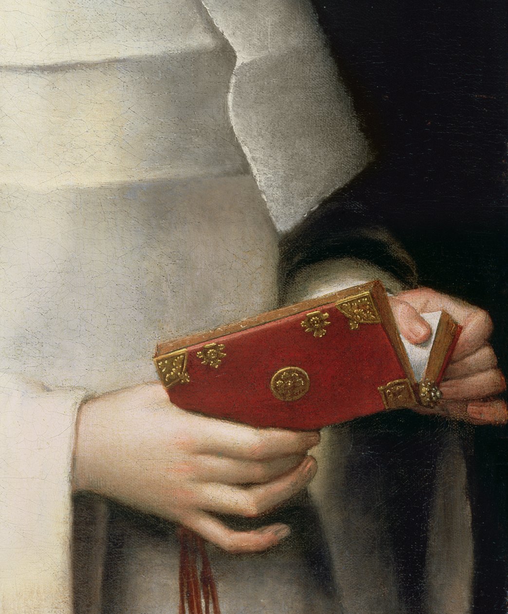 Porträt der Schwester des Künstlers im Habit einer Nonne (Detail) von Sofonisba Anguissola