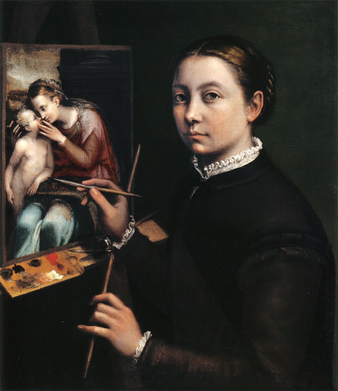 Selbstporträt am Staffelei von Sofonisba Anguissola