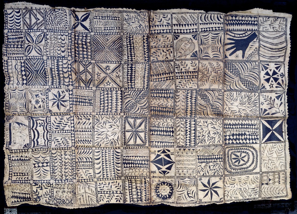 Niue Tapa Stoff, von der Insel Niue, ca. 1885 von South Pacific