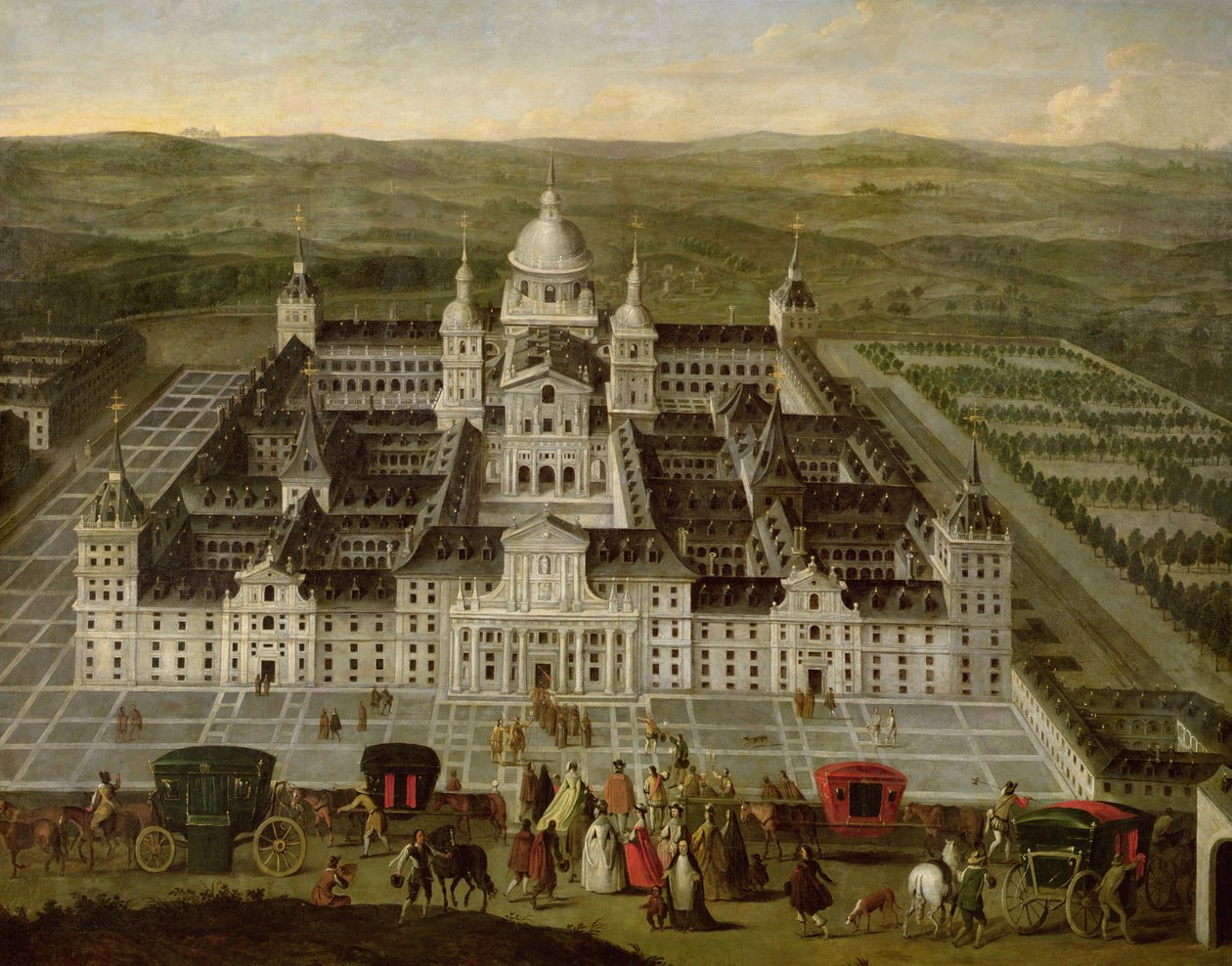 Ansicht von El Escorial von Spanish School