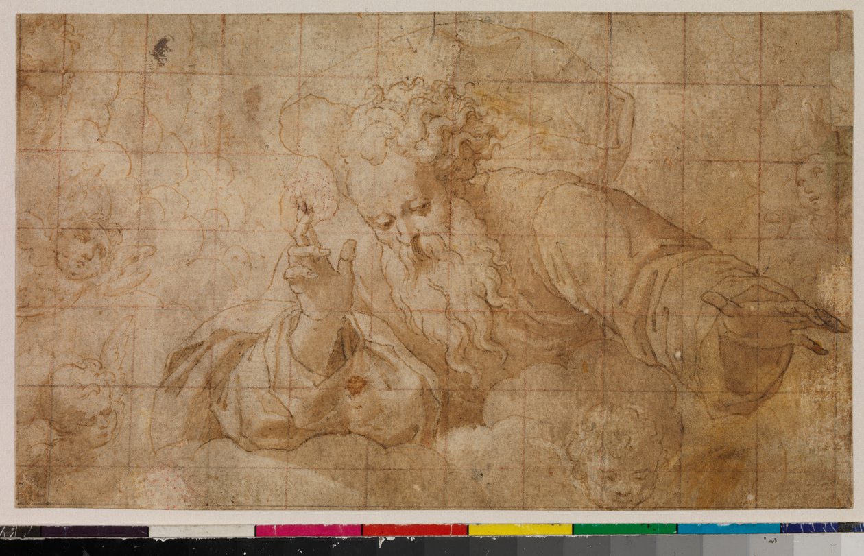 Gott der Vater segnet, 1675-99 von Spanish School