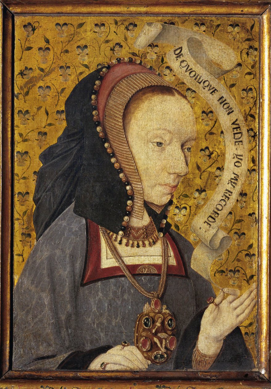 Dame mit Stiefmütterchen von Spanish School