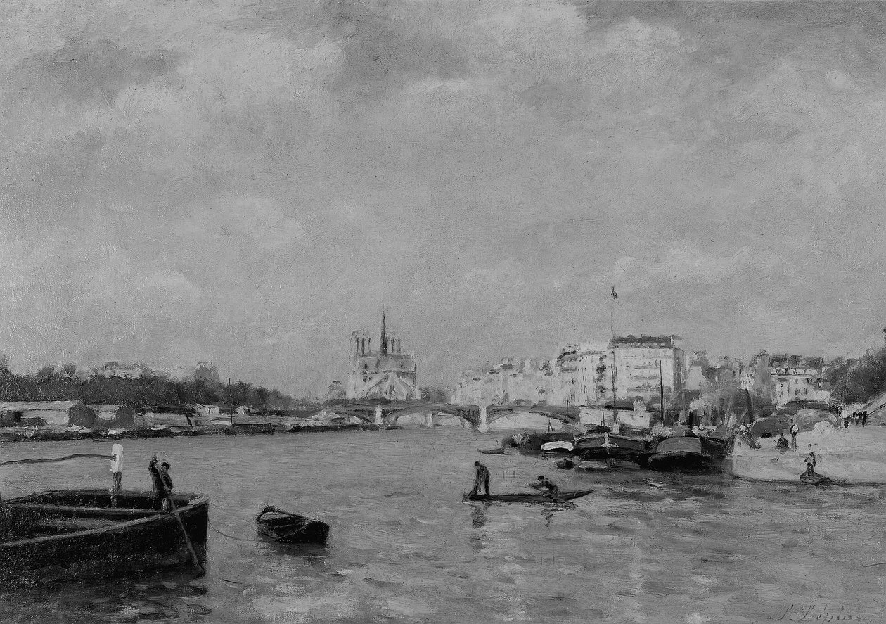 Blick auf die Seine, Paris von Stanislas Lepine