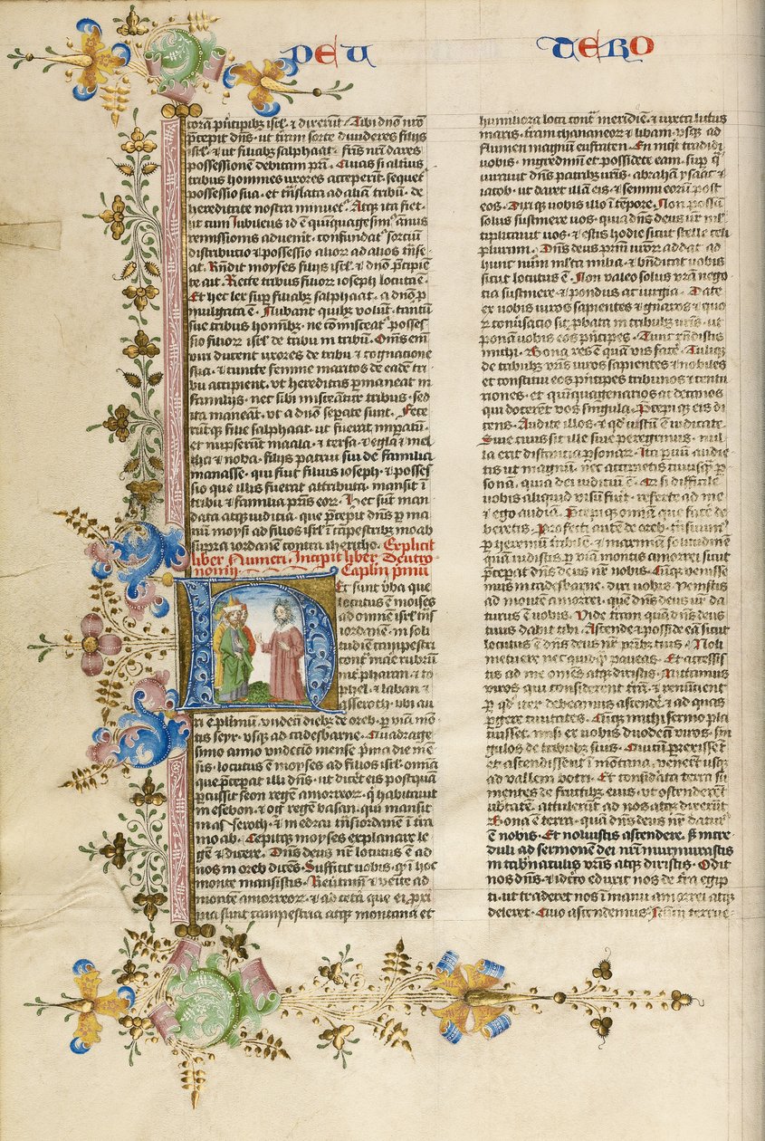 Initial H: Moses spricht zu den Israeliten von Stefan Lochner