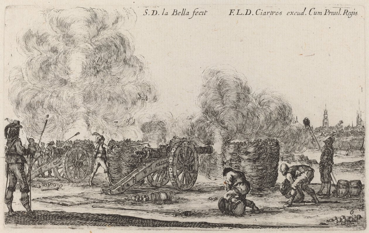 Kanonenfeuer, um 1641 von Stefano della Bella