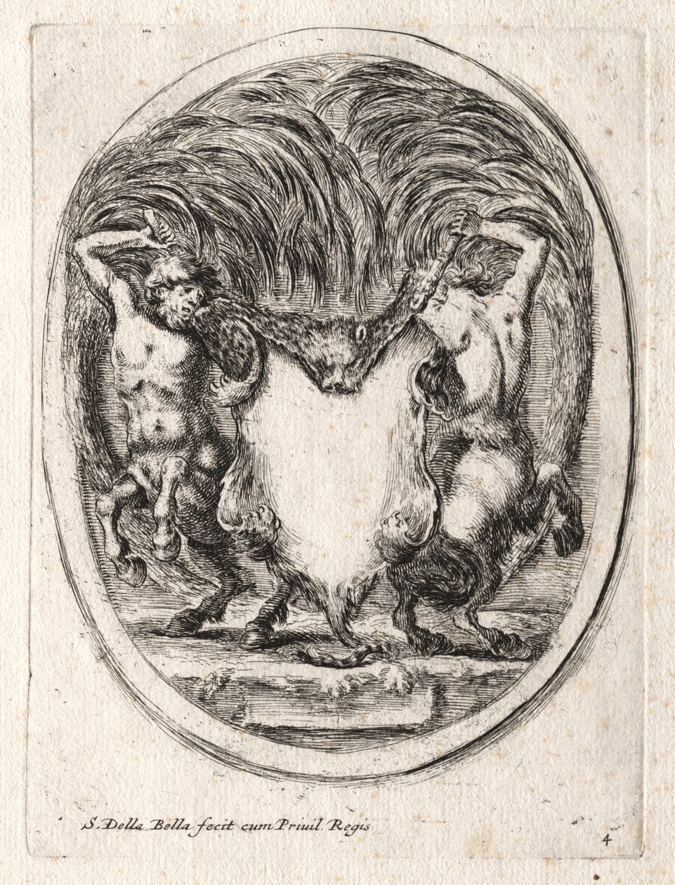 Neues Modell für eine Kartusche von Stefano della Bella