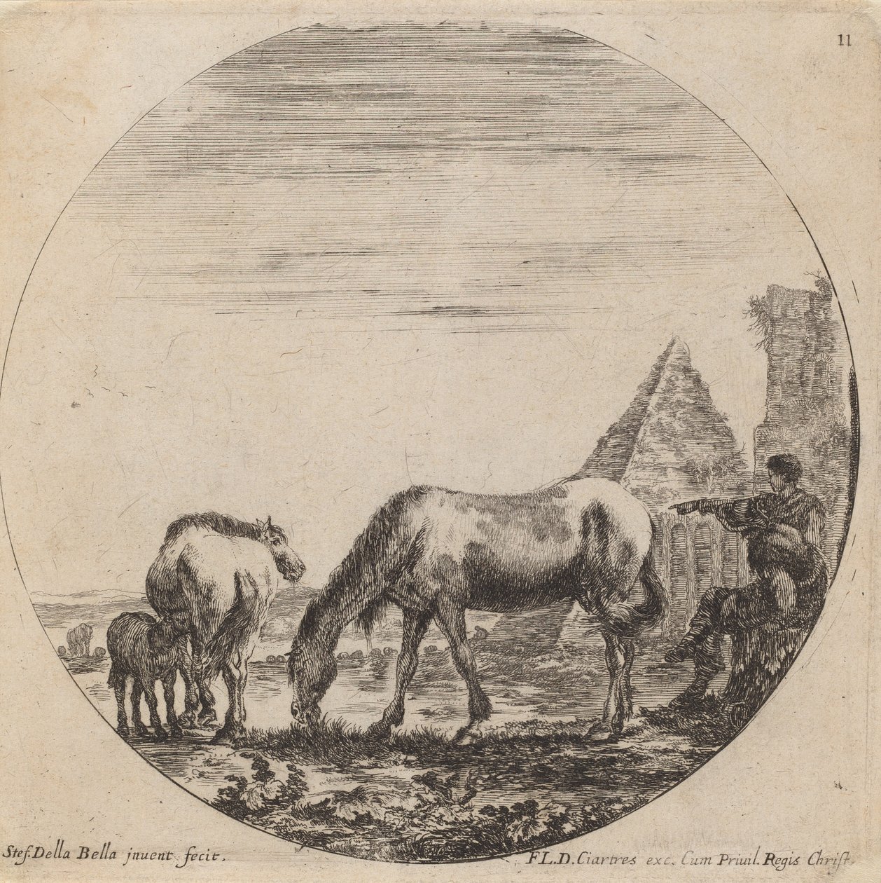 Pyramide des Caius Cestius von Stefano della Bella