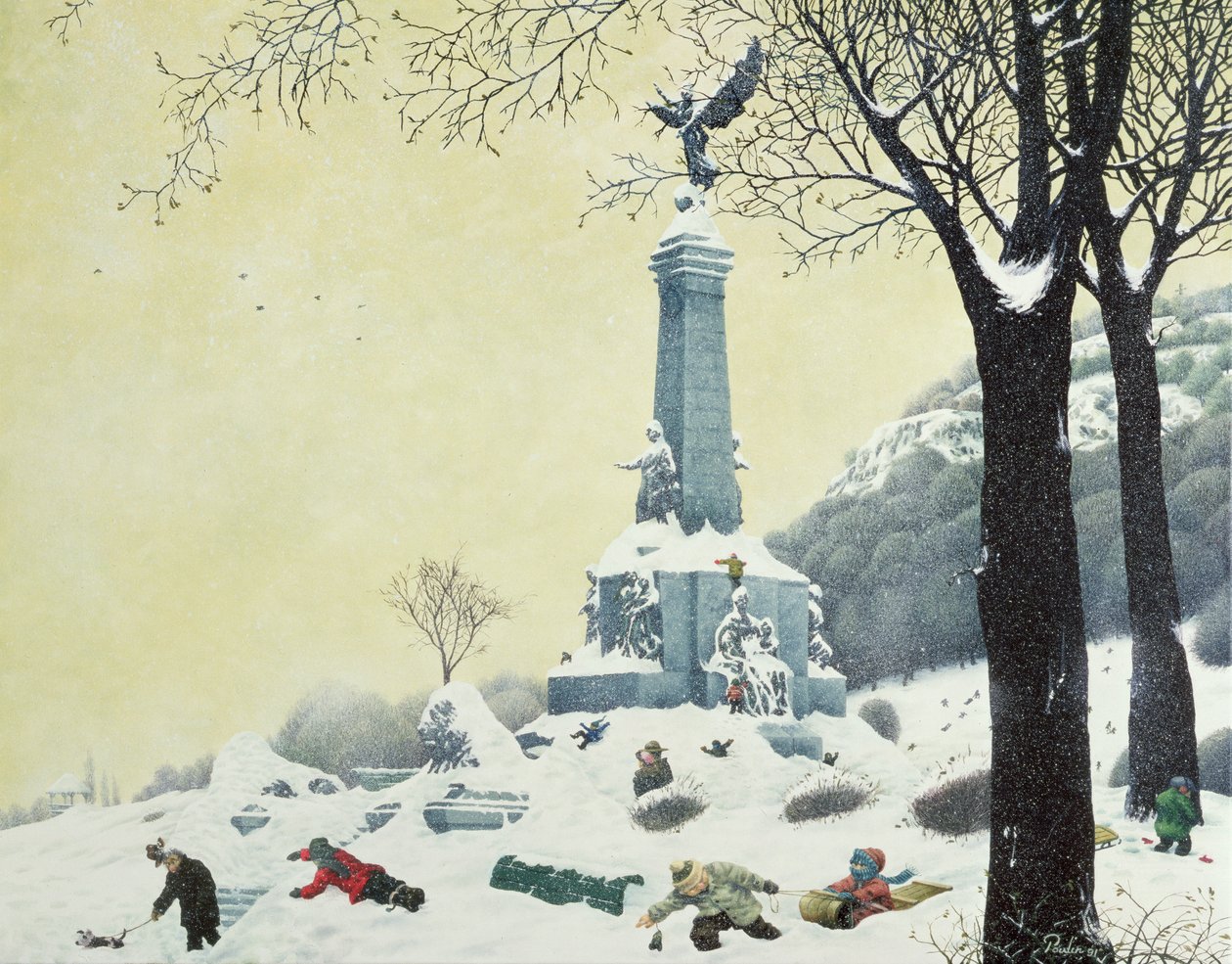 Im Park, Winter, aus Die vier Jahreszeiten in Quebec von Stephane Poulin