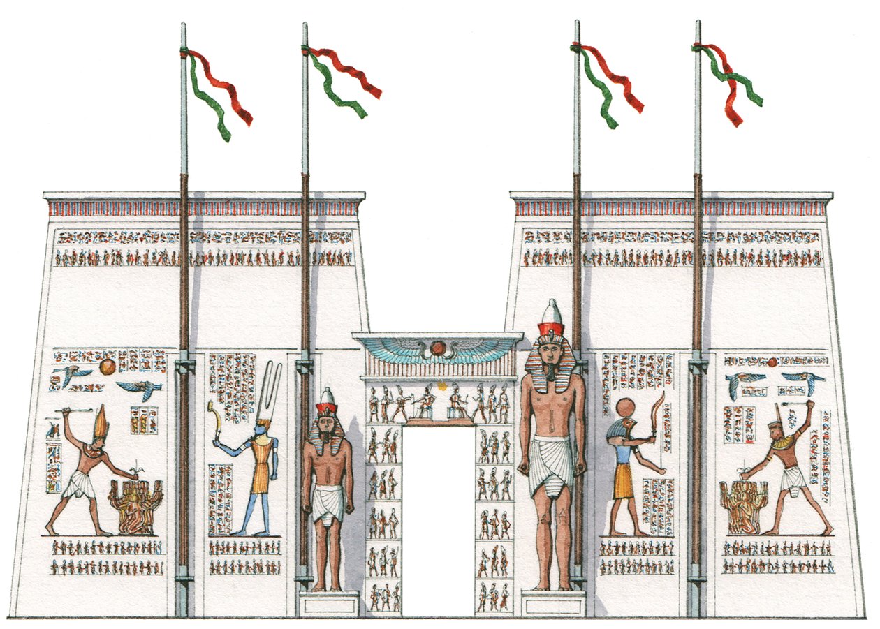 Der 10. Pylon, Karnak, Ägypten von Stephen Conlin