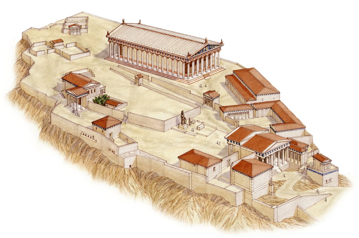 Die Akropolis, Athen, ca. 421 v. Chr.-380 v. Chr. von Stephen Conlin