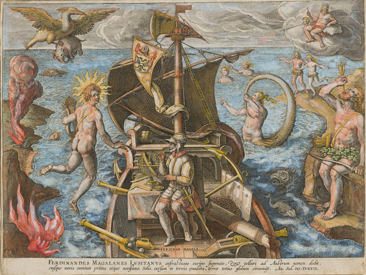 Ferdinandes Magallanes Lusitanus Americae Retectio (1591) von Stradanus