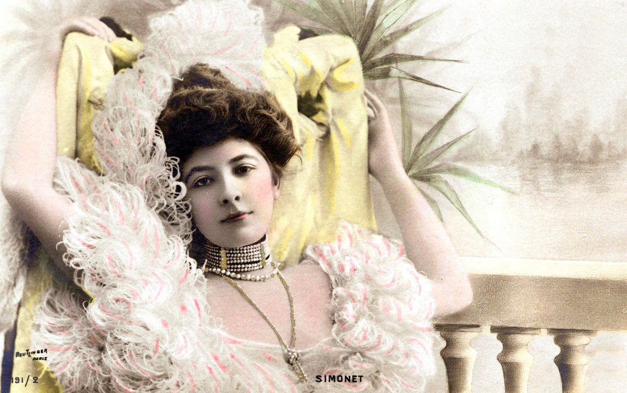 Simonet, Komiker in Brüssel, Postkarte, um 1900 von Studio Reutlinger