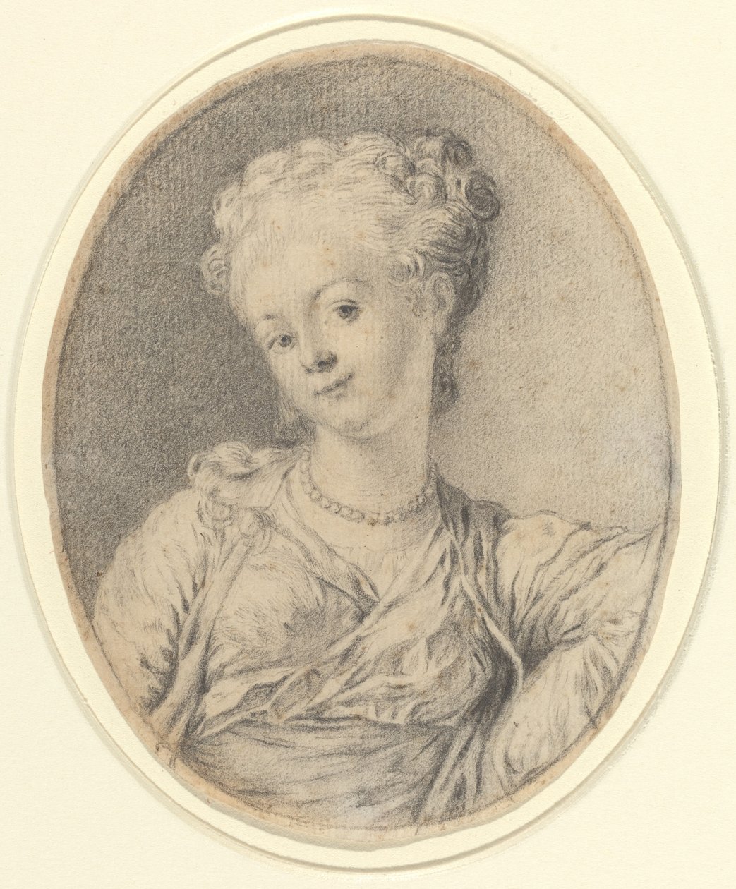 Kopf einer Dame von Style of Gabriel Jacques de Saint Aubin