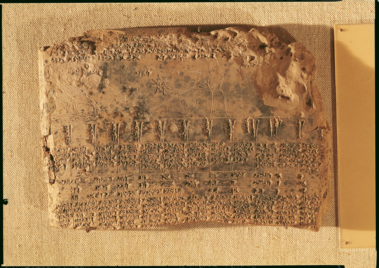 Astrologische Tafel, aus Uruk (heute Warka, Irak) von Sumerian