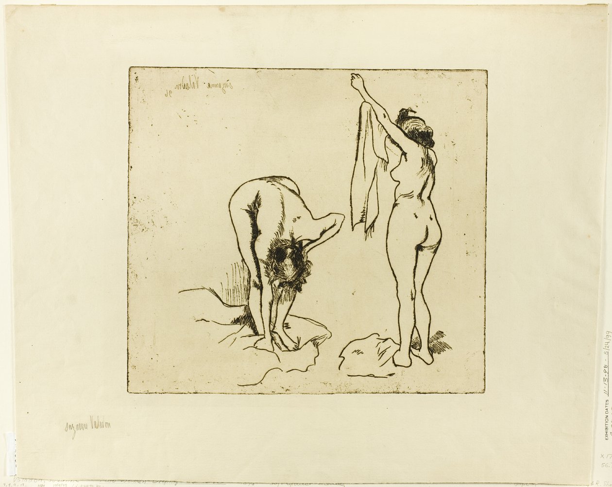 Zwei Frauen trocknen sich von Suzanne Valadon