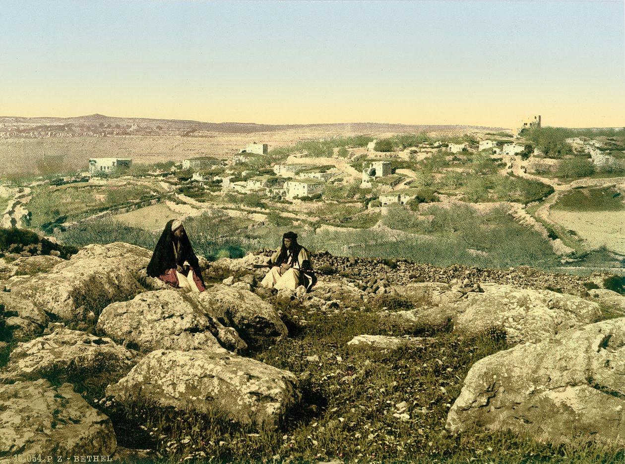 Gesamtansicht von Beitin (Bethel), ca. 1880-1900 von Swiss Photographer