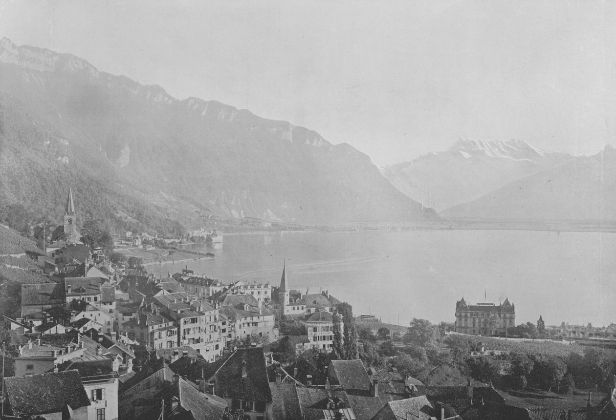 Montreux (s/w Foto) von Swiss Photographer