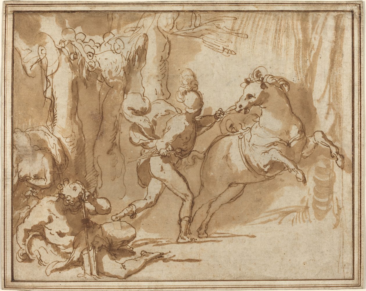 Alexander der Große und Bucephalus von Taddeo Zuccaro