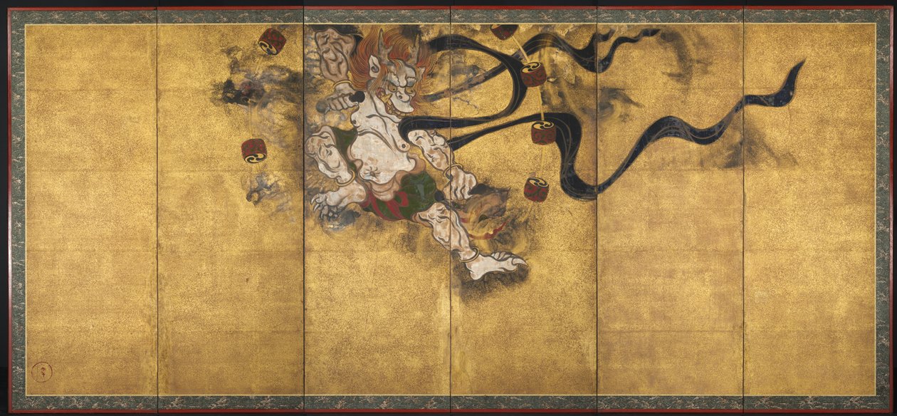 Donnergott Raijin von Tawaraya Sotatsu
