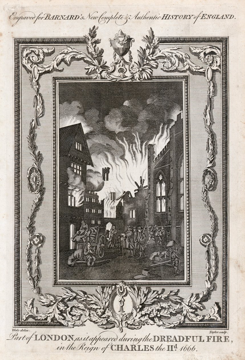 Großer Brand von London, 1666 ca. 1783 von Taylor