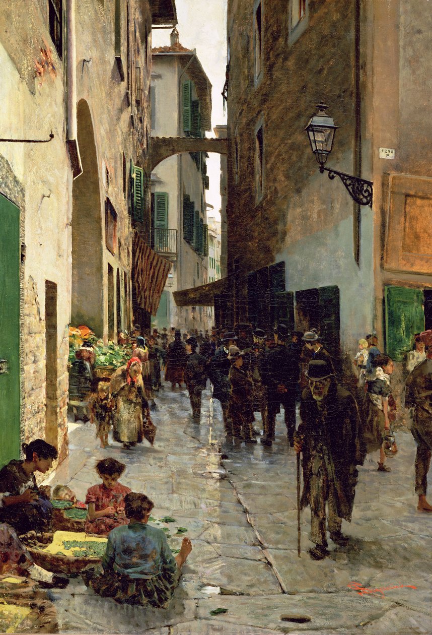 Ein Ghetto in Florenz von Telemaco Signorini