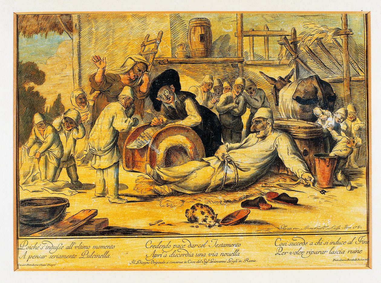 Pulcinella macht ein Testament von Blaise Nicolas Le Sueur