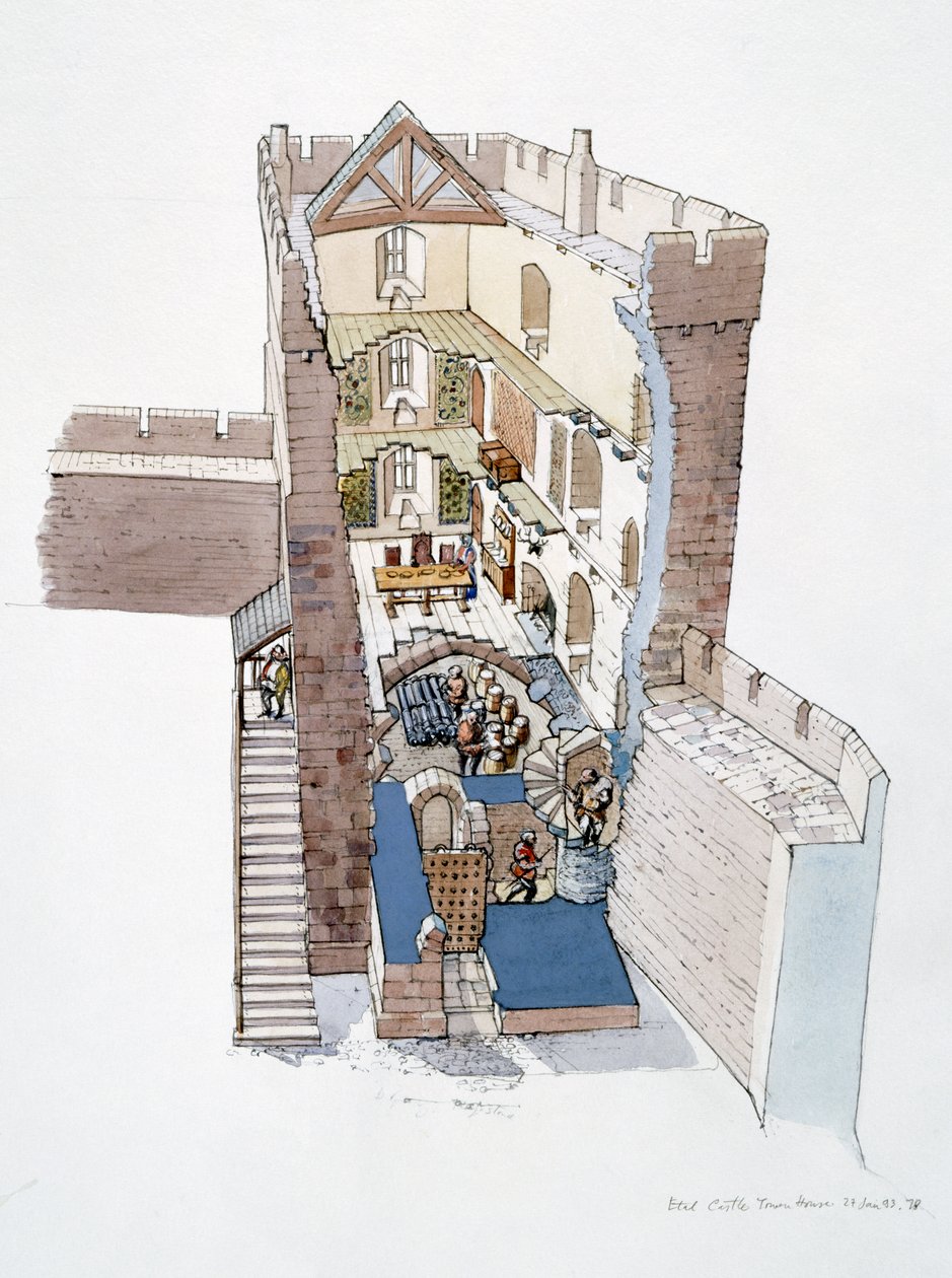 Etal Castle, 14. Jahrhundert, ca. 1990-2010 von Terry Ball