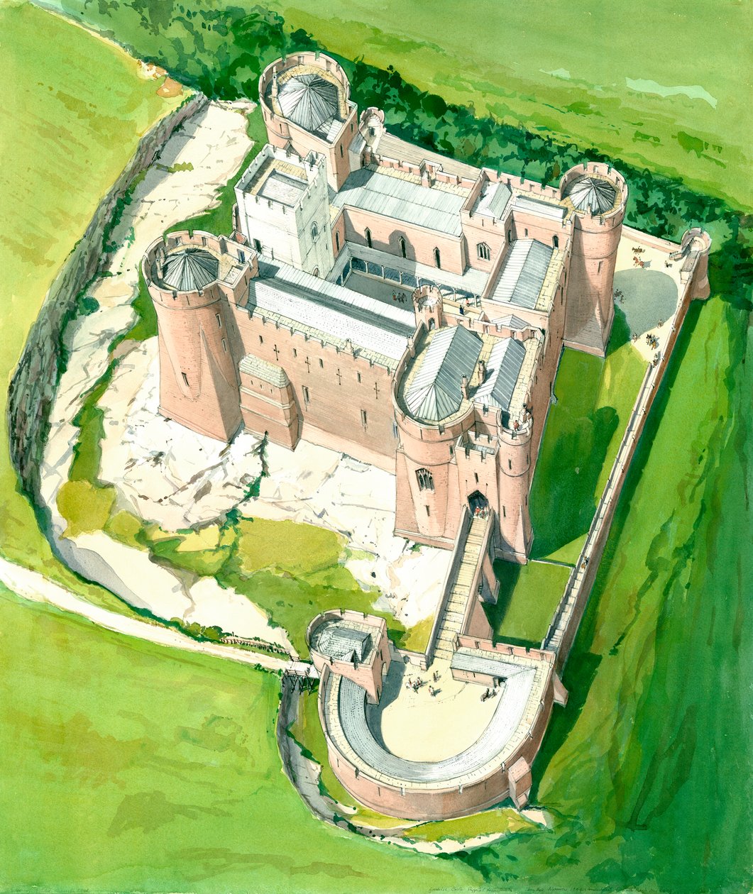 Goodrich Castle, spätes 13. Jahrhundert, ca. 1990-2010 von Terry Ball