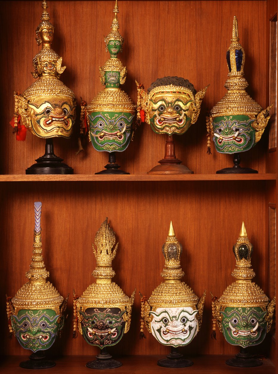 Masken für das Khon-Theater von Thai School