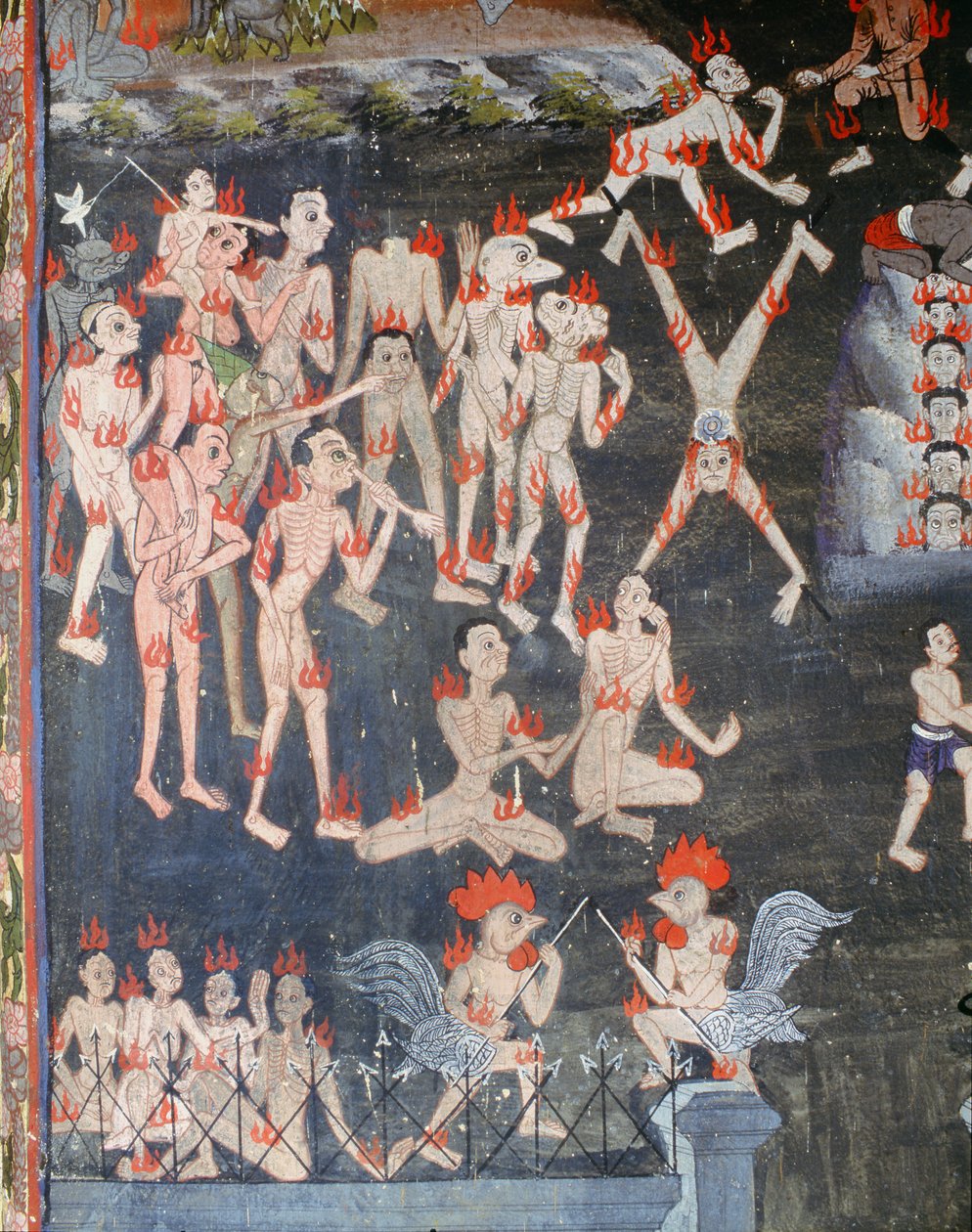 Szene eines Infernos von Thai School