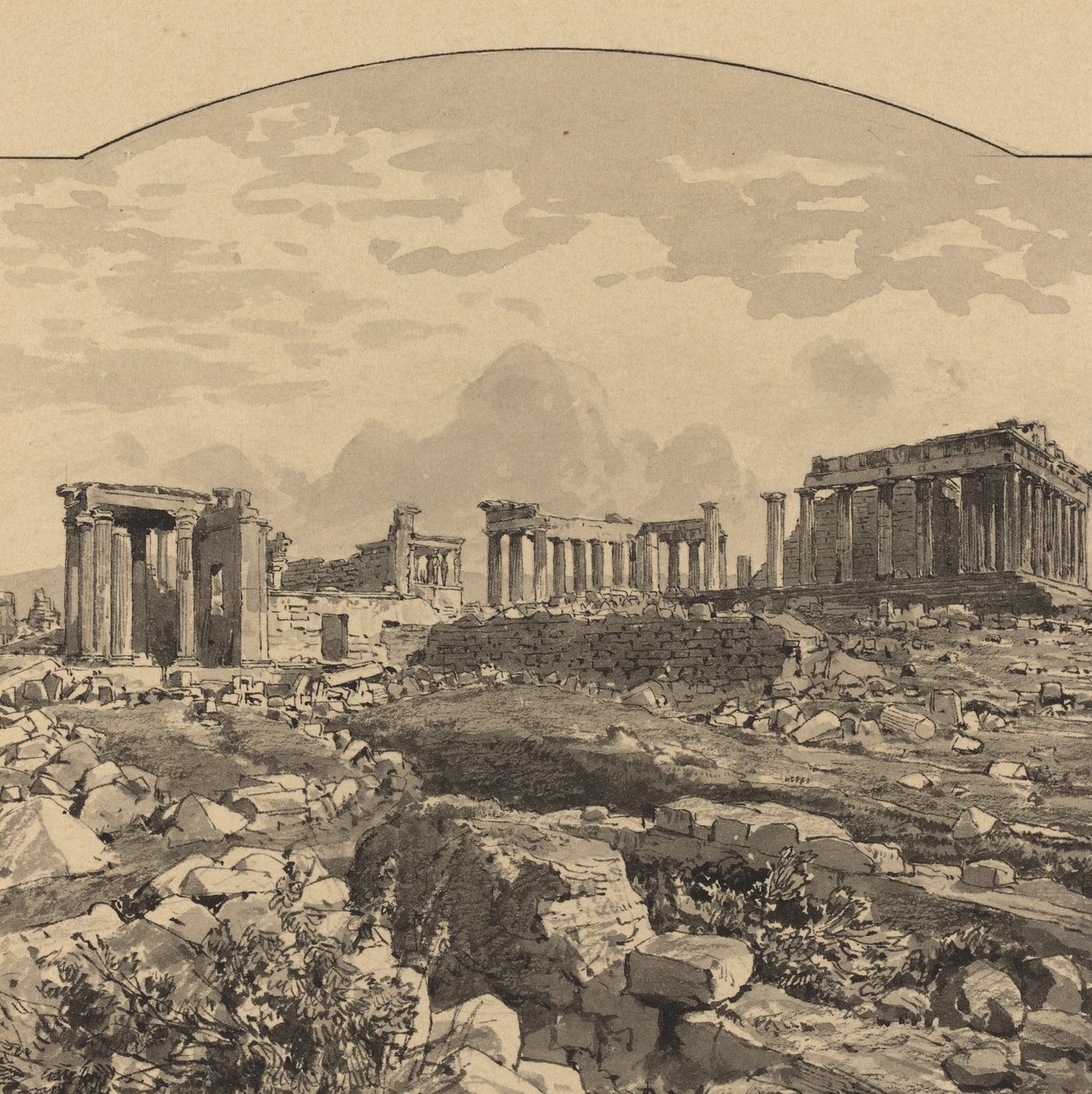 Das Parthenon von Osten von Themistocles von Eckenbrecher